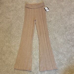 Cable Knit Flare Pants